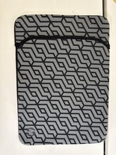 HP Gray Geometric Laptop Sleeve Case Protective Neoprene Tablet Cover picture