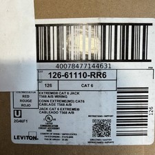 Leviton 61110-RR6 Extreme Category 6 8P8C UTP Quickport Jack Red (18pieces) picture