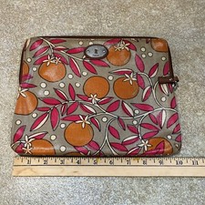 Fossil Key-Per Zipper Case Tablet iPad 8.5” X 10.5” Vinyl Covered Inside And Out picture