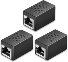 EZYUMM 3 Pack Ethernet Coupler, Premium Gold Plated Ethernet Extender, RJ45 Coup picture