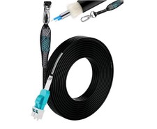 TPU Uniboot LC to LC OM3 Outdoor Fiber Patch Cable, OD-5mm 40Gb. 50/125, 246ft picture