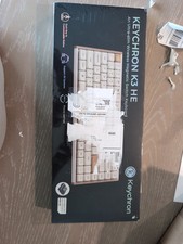 Keychron K3 HE Low Profile 75% Wireless Magnetic Keyboard White Wood New Sealed picture