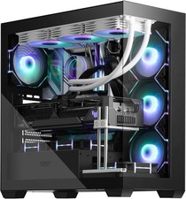darkFlash ATX Mid-Tower PC Case, Pre-Install 4 PWM ARGB Fans Computer Case, Full picture