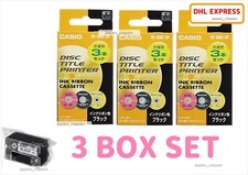 CASIO TR-18BK-3P BLACK THERMAL INK RIBBON DISC TITLE PRINTER 3 PACK X 3 BOX SET picture