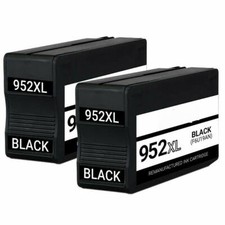 2PK 952XL Black Ink Cartridges For HP 952 OfficeJet Pro 7740 8210 8216 8218 8710 picture