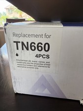 TN660 Toner Cartridge (4 Pack) 2600 Page High Yield For Brother(see Pic) picture
