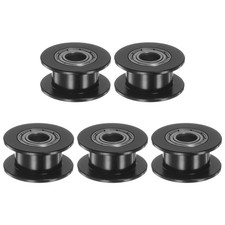 5pcs 2GT Idler Pulley 5mm Bore 18mm Dia 6mm Width Belt Toothless Black picture