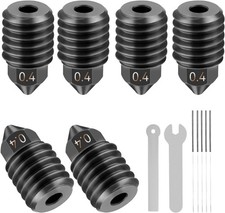6PCS 0.4mm Hardened Steel Nozzles for Bambu Lab X1/P1 Series Nozzle Kit with 2 picture