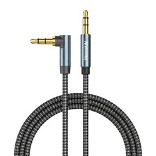 AUX Cord 6ft,3.5mm Stereo Audio Cable 90 Degree Nylon Braided 3.5mm Male to M... picture