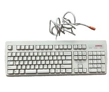 Vintage Compaq RT235BTW Beige PS/2 Keyboard 247430-001 Erase-Eaze Split Spacebar picture