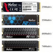 Netac 4TB 2TB 1TB 500GB M.2 PCIe SSD 2280 NVMe Internal Solid State Drive lot picture