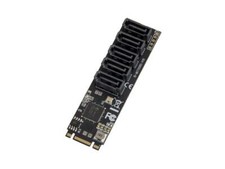 Syba 5 port Non-RAID SATA III 6Gbp/s to M.2 B+M Key Adapter PCI-e 3.0 x2 Bandwit picture