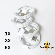 1/3/5X USB Fast Charger Cable For iPhone 14 13 11 Pro XR 8 SE Charging Cord LOT picture