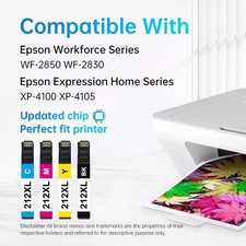 LEMERO INK CARTRIDGE REPLACEMENT FOR 212XL 4PCS - BLACK picture