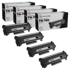 LD 4PK Replacement for Brother TN760 TN-760 High Yield Black Toner Cartridges picture