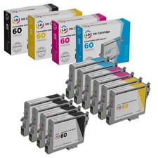 Ink Cartridge Replacement for Epson 60 T060 (4 B, 2 C, 2 M, 2 Y, 10-Pack) picture