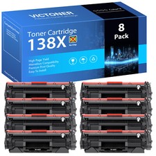 8PK W1380X No Chip Toner Compatible With HP 138X LaserJet Pro 3001dw MFP 3101fdw picture