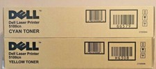 2 New Genuine Factory Sealed Dell GG579 Cyan HG308 Yellow Toners 5100cn picture
