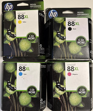 New Genuine HP 88XL Black Color 4PK Ink Cartridges Officejet Pro K5400 K550 picture