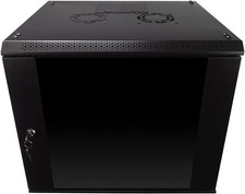 9U Server Rack Enclosure with Glass Door Cooling Fan Locks & Removable Side picture