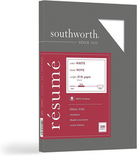 ® 100% Cotton Résumé Paper, 8 1/2