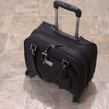Samsonite Luggage Women's Spinner Mobile Office Black/Chrome Wheeled picture
