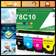 Toner Cartridge Replacement Set for Lexmark 78C10 CS421 - High Yield, Quality Pr picture