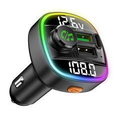 Portable Wireless Car Radio Charger FM Transmitter Adapter USB PD AUX Hands-Free picture