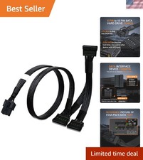 SATA Power Cable for EVGA PSUs, 6 Pin to 3X 15 Pin SATA Hard Drive Adapter Sl... picture
