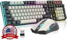 Jugeo De Teclado Y Mouse Gamer Mecanico Para Gaming Multicolor LED Raton Combo picture