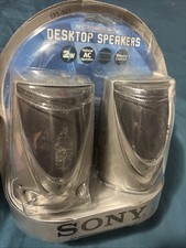 Sony SRS-A27 Desktop Speakers Walkman 3.5mm Audio Input Vintage PC picture