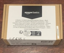 Amazon Basics 6-Button 2.4GHz & Bluetooth Wireless Mouse, Standard, Black picture