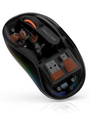 FMOUSE Novel Transparent Wireless Mouse, Tri-Mode (Dual Bluetooth+2.4GHz), US picture