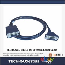 Zebra CBL-58918-02 6ft Serial Data Transfer Cable 9 Pin RS-232 for Scanners picture