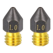 2 Pcs 1mm MK8 Brass PTFE Nozzles,  M6 Thread 3D Printer Nozzle Accessories picture