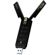 WiFi 7 USB Adapter BE6500 6.5Gbps RTL8912AU Tri-Band 802.11be for Desktop/Laptop picture