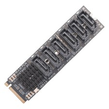M.2 MKEY PCI-E Riser Card M.2 NVME To SATA3.0 PCIE To  6Gpbsx6-Port3412 picture