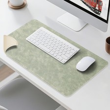 glodentai Leather Desk Mat Light Green White 25x13 picture