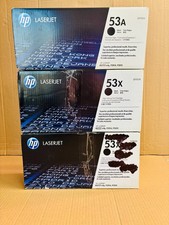 3 Genuine HP 53A, 53X LaserJet M2727nf, P2014 Black Toners Q7553A x1, Q7553X x2 picture