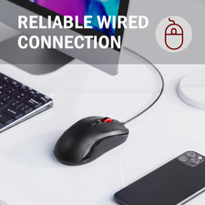 Ergonomic USB Wired Mouse Comfort Sculpted Mice For Laptop Desktop PC Office 1 picture