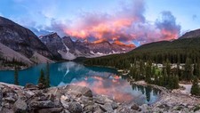 Landscape canada nature mountains Custom Gaming Mat Desk picture