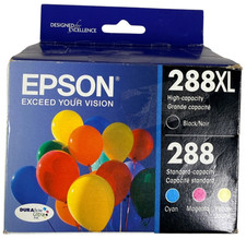 Epson 288 XL Combo Ink Cartridges - Black XL/Cyan/Magenta/Yellow - NEW Exp 2/26 picture