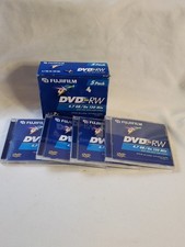4DVD RW Fujifilm Discs Disks DVDS 120 Min 4.7gb Jewel  Cases Brand New Pack Of 5 picture