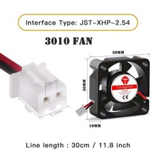30mm X 30 X 10mm 3010s 24v Cooling Fan 3D Printer PC DIY AUDRINO, 4 x  Bolts inc picture