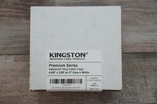 Kingston Premium Vinyl Label Tape, White, 4