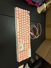 MageGee K1 Wired Gaming Keyboard with Clear Housing and Pink Keys picture