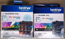 Set 4 Genuine Sealed Brother LC3033 XXL Blk Cyn Mg Yl Inks LC30333PKS 2024 picture