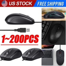 USB 2.0 Optical Wired Scroll Wheel Mouse  PC Laptop Notebook Desktop Black Lot picture