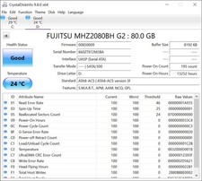 FUJITSU MHZ2080BH, 80GB, 5400RPM, 2.5