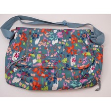 Vera Bradley Lighten Up Messenger Laptop Bag Superbloom Sketch Floral Crossbody picture